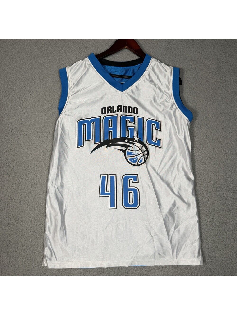 Reversible Blue White Orlando Magic Jersey #46 Adult Size Medium Practice Shirt